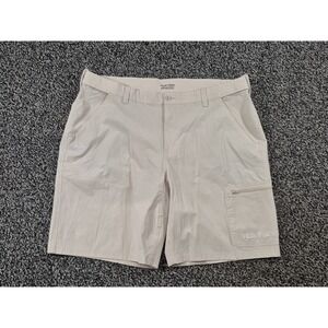 Huk‎ Next Level Cargo Shorts Mens 3XL Tan Fishing Outdoors Hiking 10" Inseam